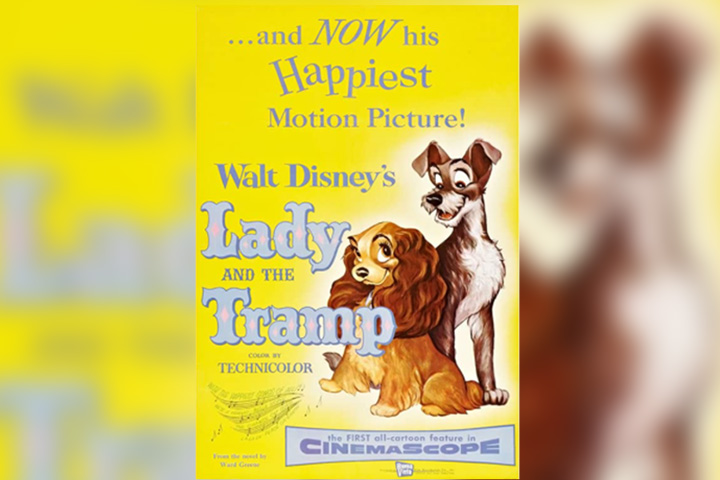 Lady and the tramp, dog movie for kids