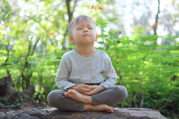 Meditating outdoors photo ideas for toddlers