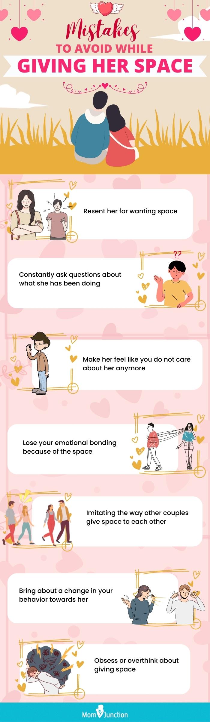mistakes to avoid while giving her space [infographic]
