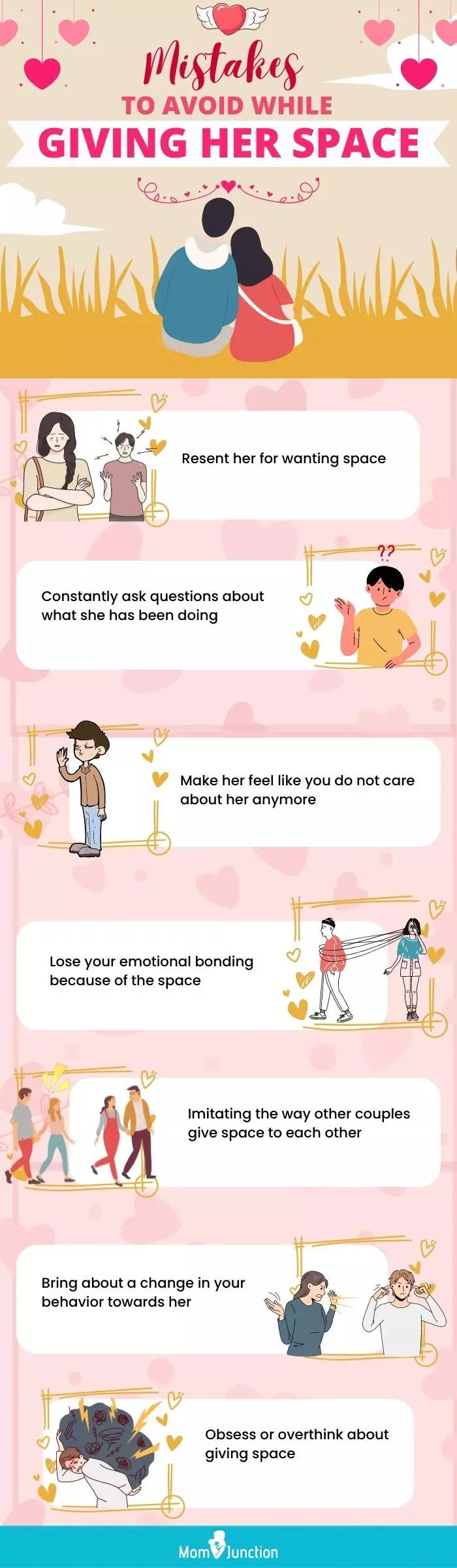 mistakes to avoid while giving her space (infographic)