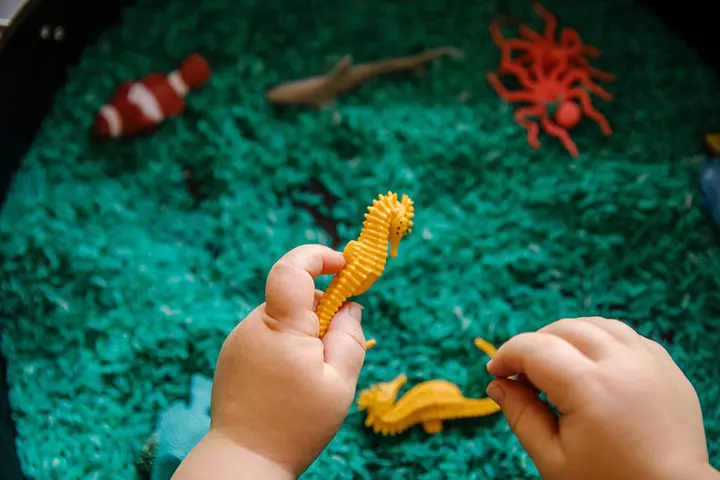 Playing with rice