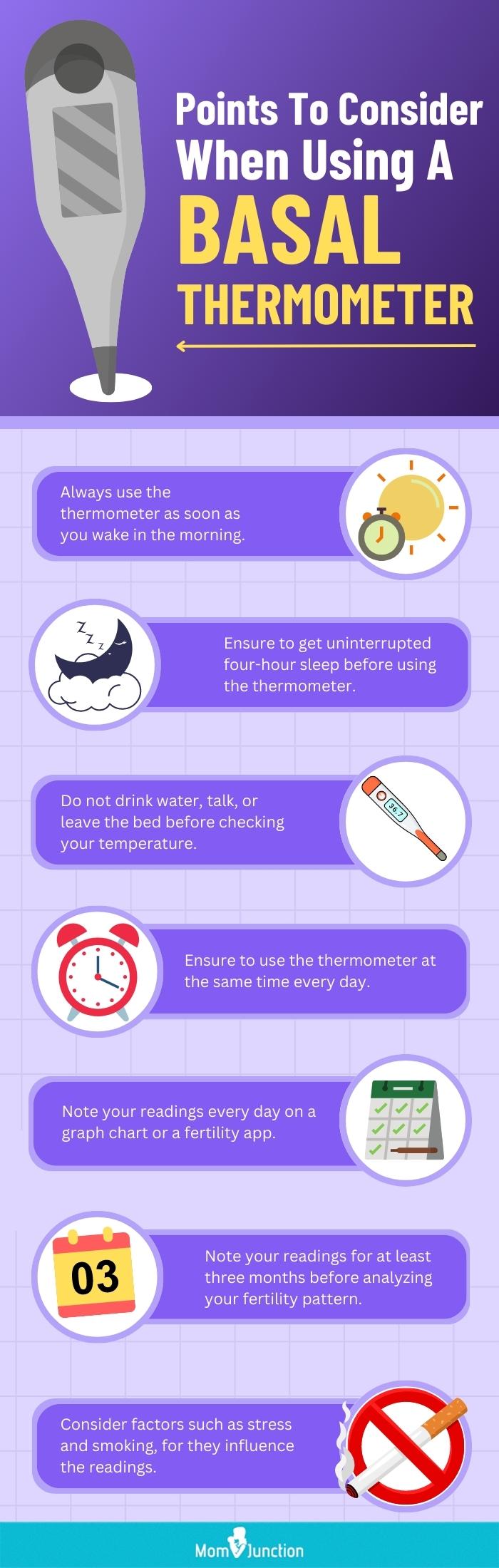 Points To Consider When Using A Basal Thermometer(infographic)