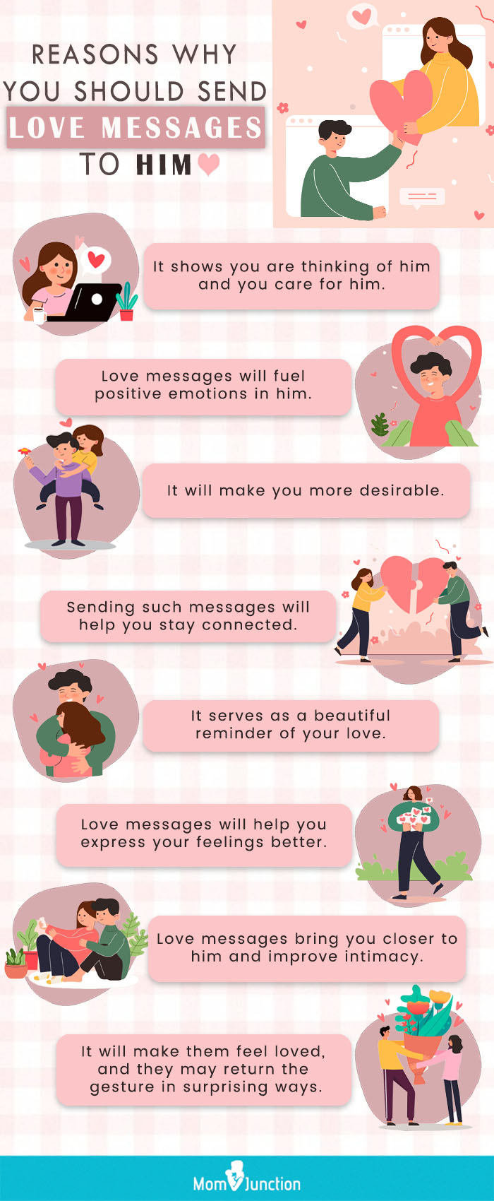 reasons why you should send love messages (infographic)