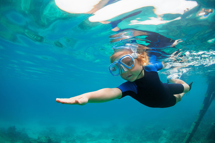 Snorkelling photo ideas for toddlers
