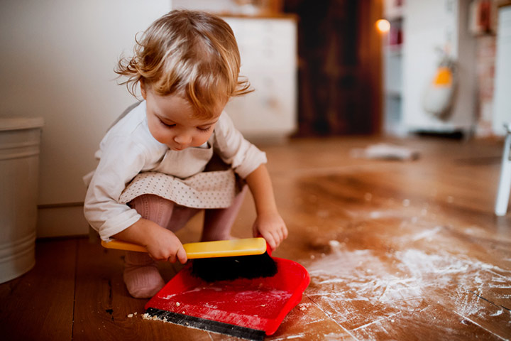 Sweeping the house photo ideas for toddlers