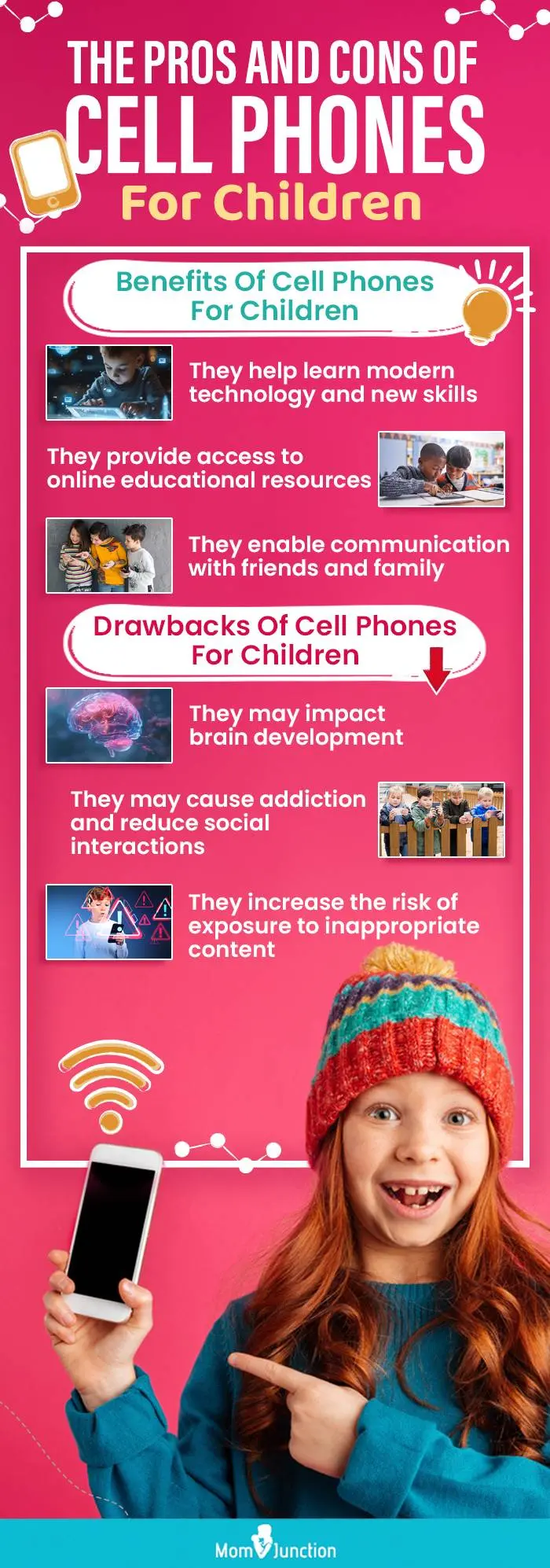 the pros and cons of cell phones for children