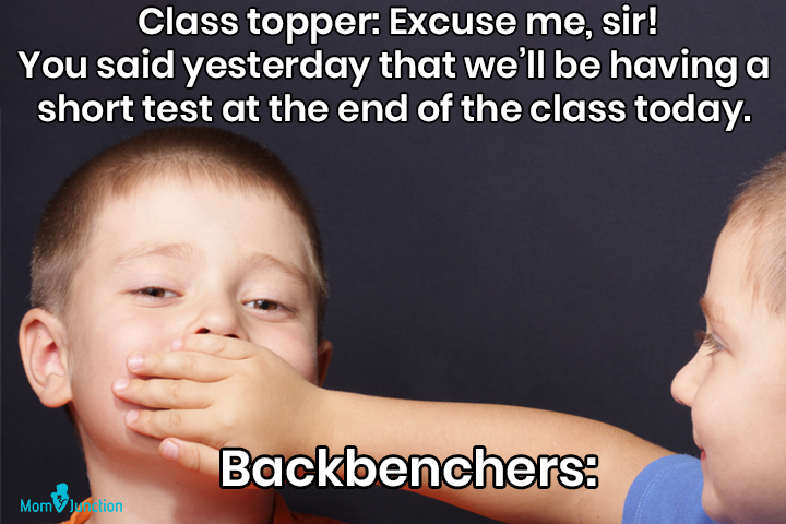 Class topper test memes for kids