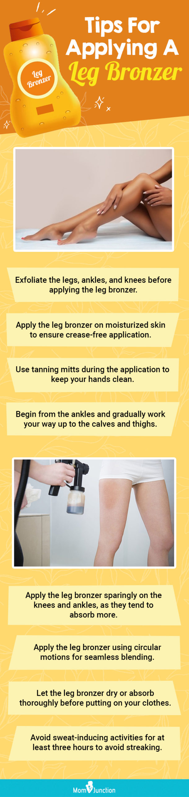 Tips For Applying A Leg Bronzer(infographic)