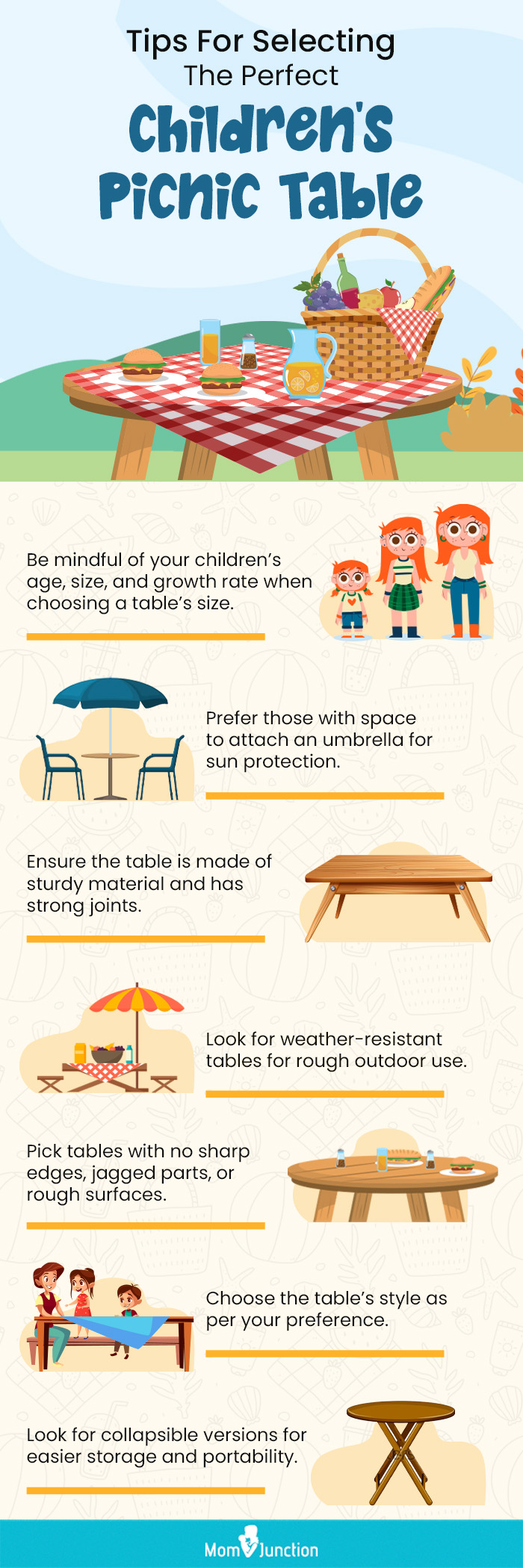 Tips For Selecting The Perfect Children’s Picnic Table (infographic)