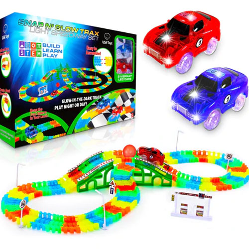 USA Toyz Glow Race Tracks Toy Set