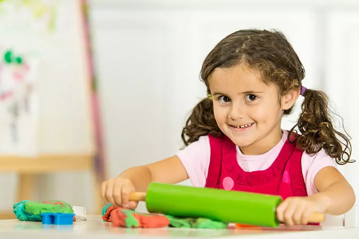 Use a rolling pin for finger paint for toddlers