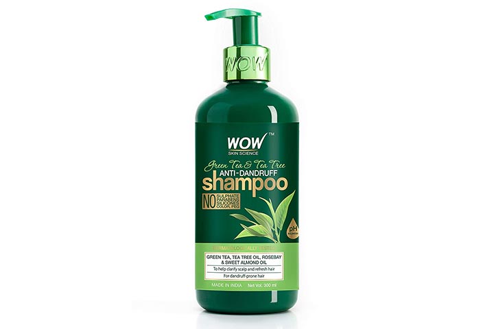 Wow Skin Science Green Tea And Tea Tree Anti-Dandruff Shampoo