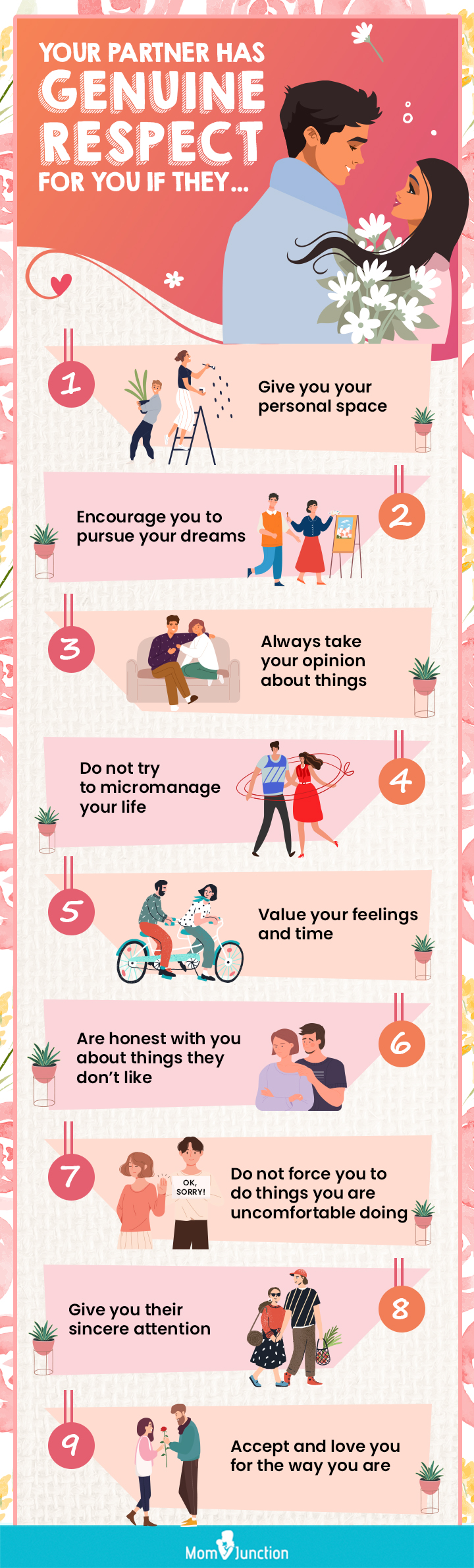 your partner has genuine respect for you if they (infographic)