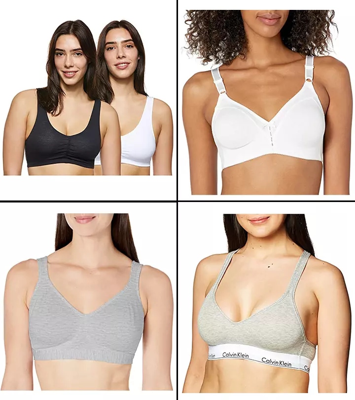 Moisture-wicking, soft, and breathable, these cotton bras offer utmost comfort.