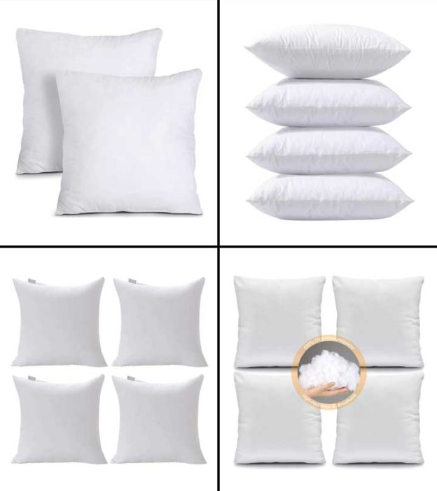 Throw Pillows Inserts 18x18 Inches, Set of 4 Square Form Cushion