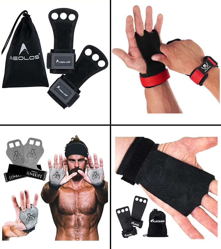 Mava Sports Gym Hand Grips - Genuine Gym Gloves with Hook and Loop