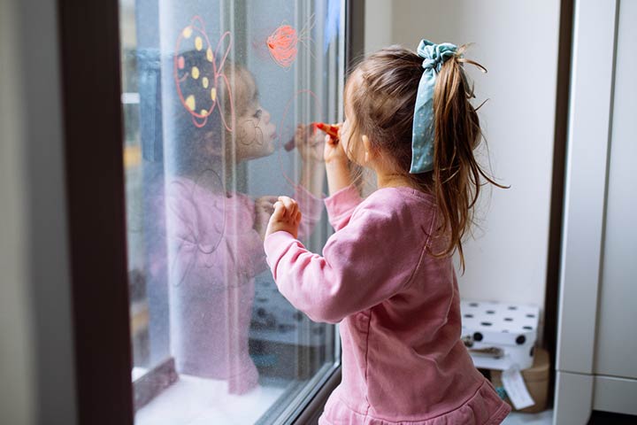 Window painting summer activities for toddlers