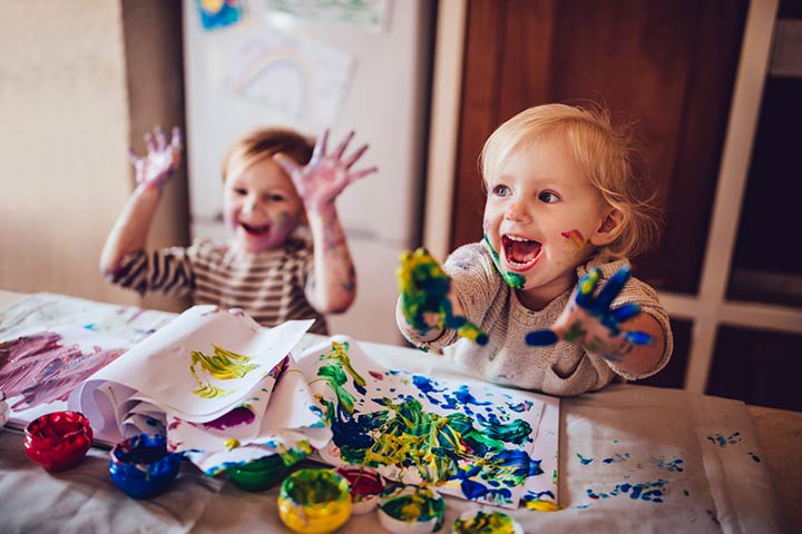 Pudding painting summer activities for toddlers
