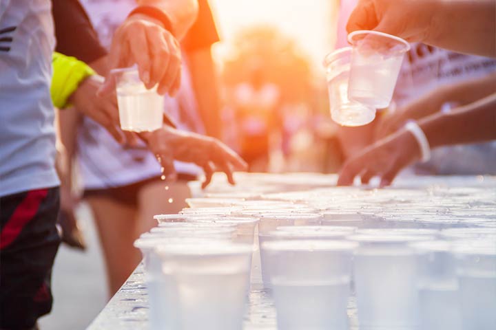 Pass the water race outdoor party games for kids