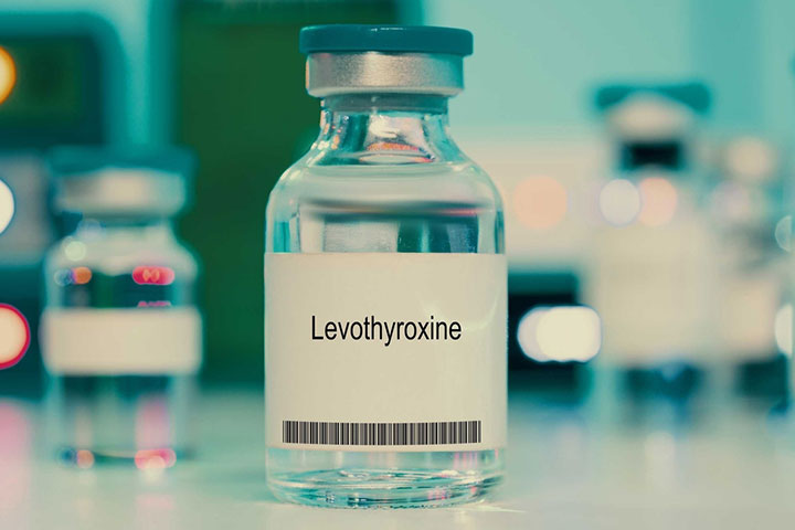 Administer levothyroxine through a clean infant feeding syringe or a dropper