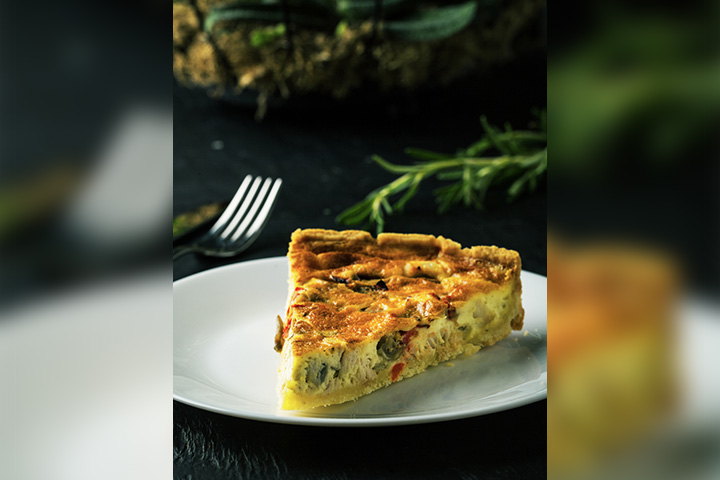 Bacon and broccoli quiche hot lunch ideas for kids
