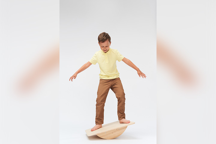 Balance board activity for kids with adhd