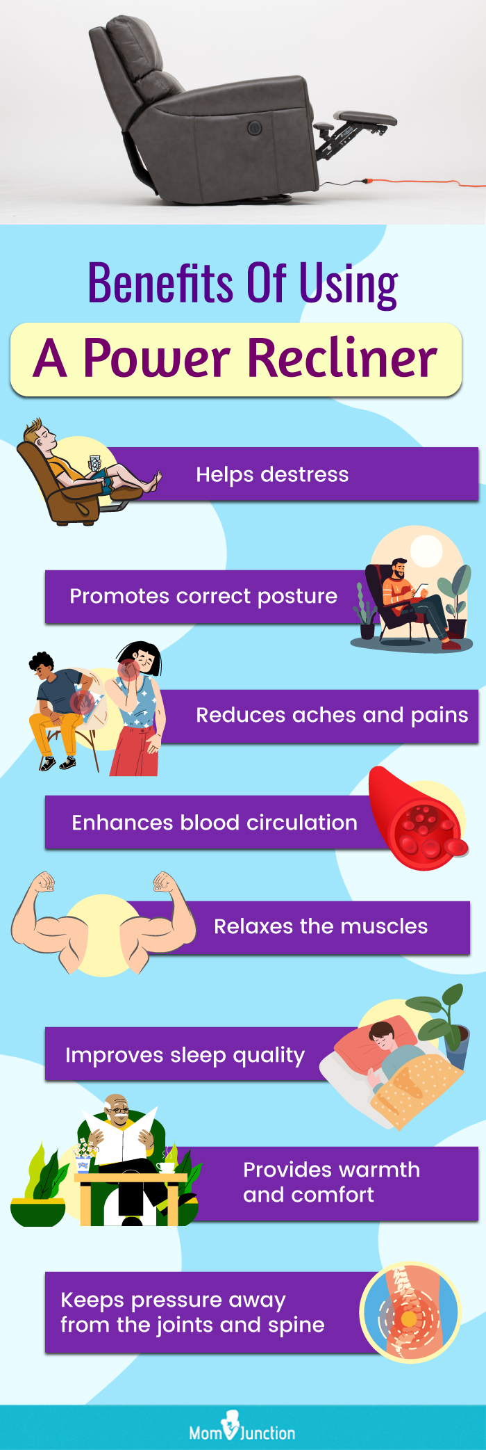 Benefits Of Using A Power Recliner (infographic)