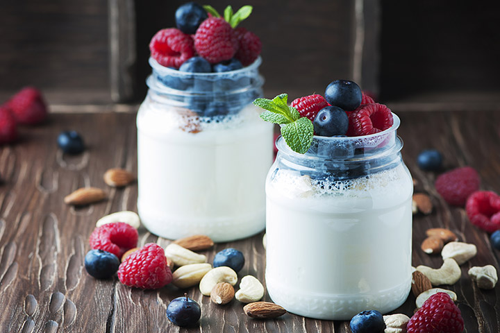 Berries in Greek yogurt low carb recipes for kids