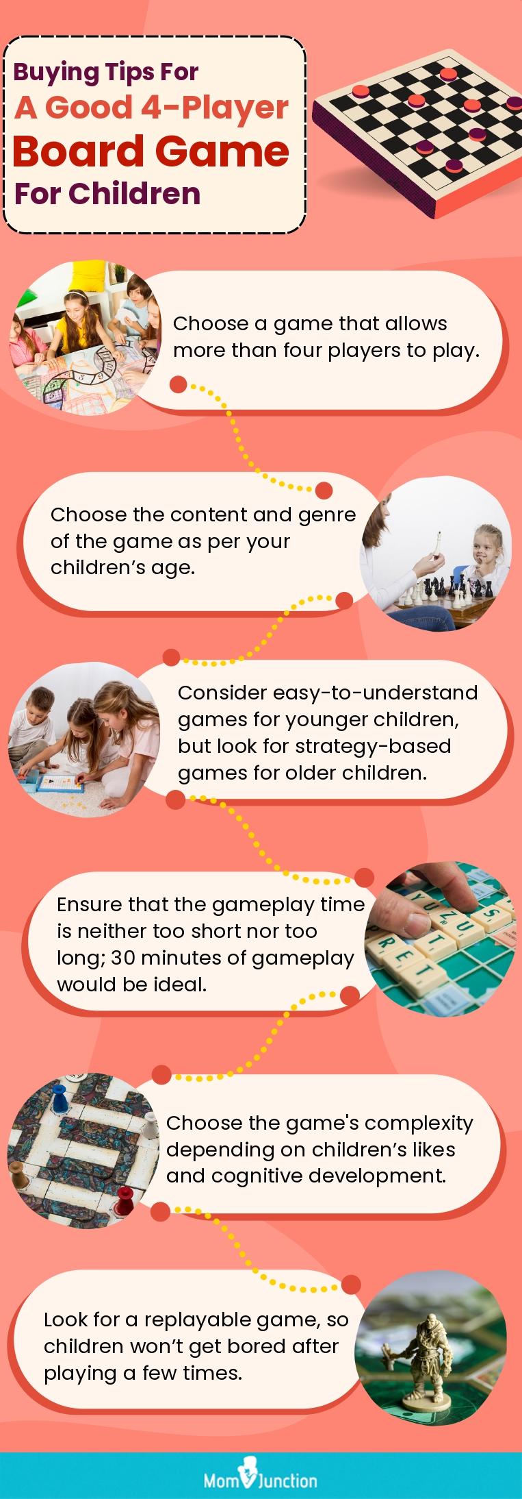 Buying Tips For A Good 4-Player Board Game For Children (infographic)