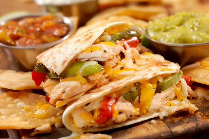 Chicken ranch quesadilla hot lunch ideas for kids