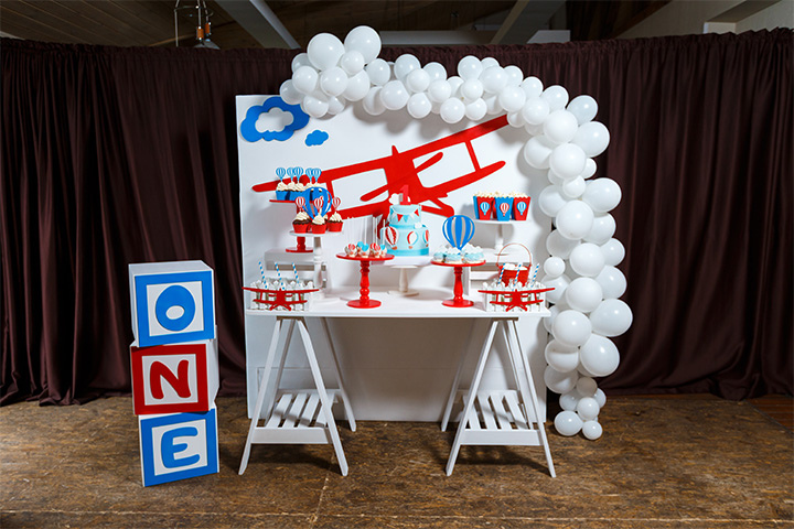 Cloud-themed 1st birthday photoshoot ideas