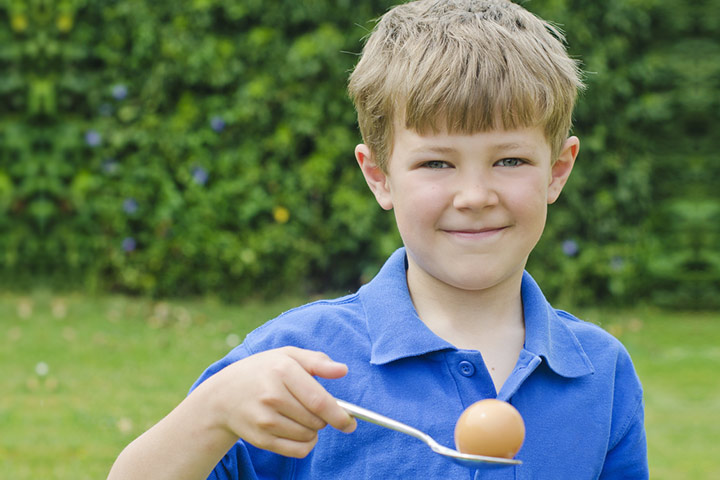 Egg race activity for kids with adhd