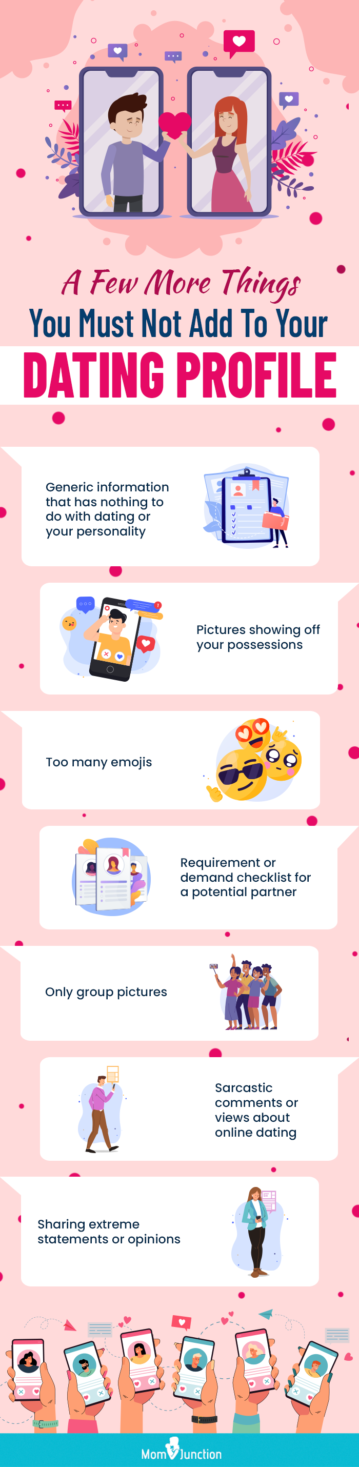 things you must not add to your dating profile (infographic)