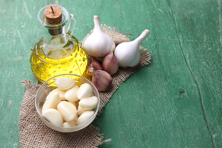 Garlic has antibacterial properties that could ward off ear infections