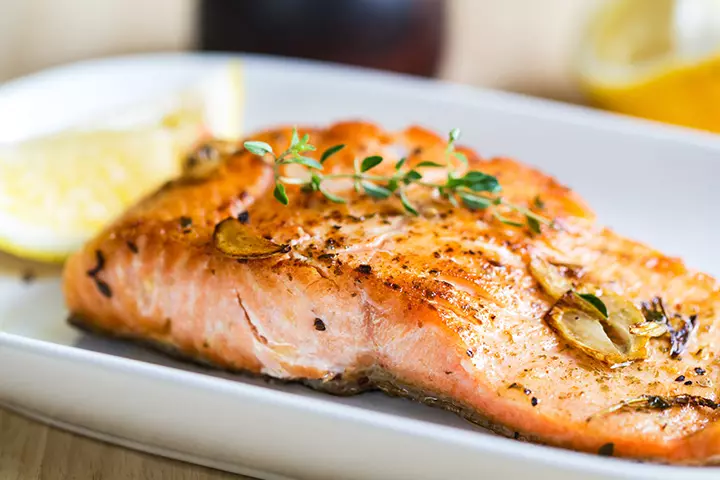 Garlic salmon recipe for kids