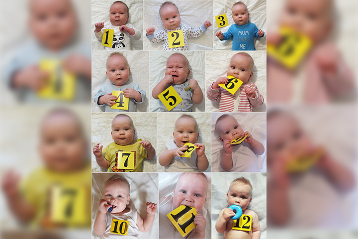 Baby growth milestones 1st birthday photoshoot ideas