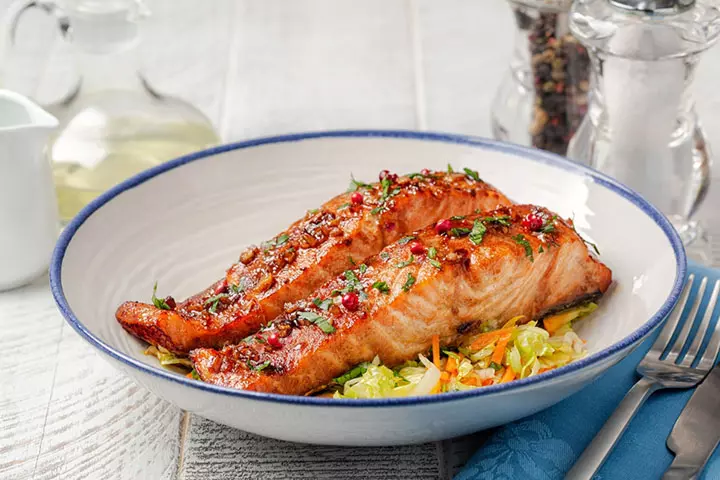 Honey garlic glazed salmon