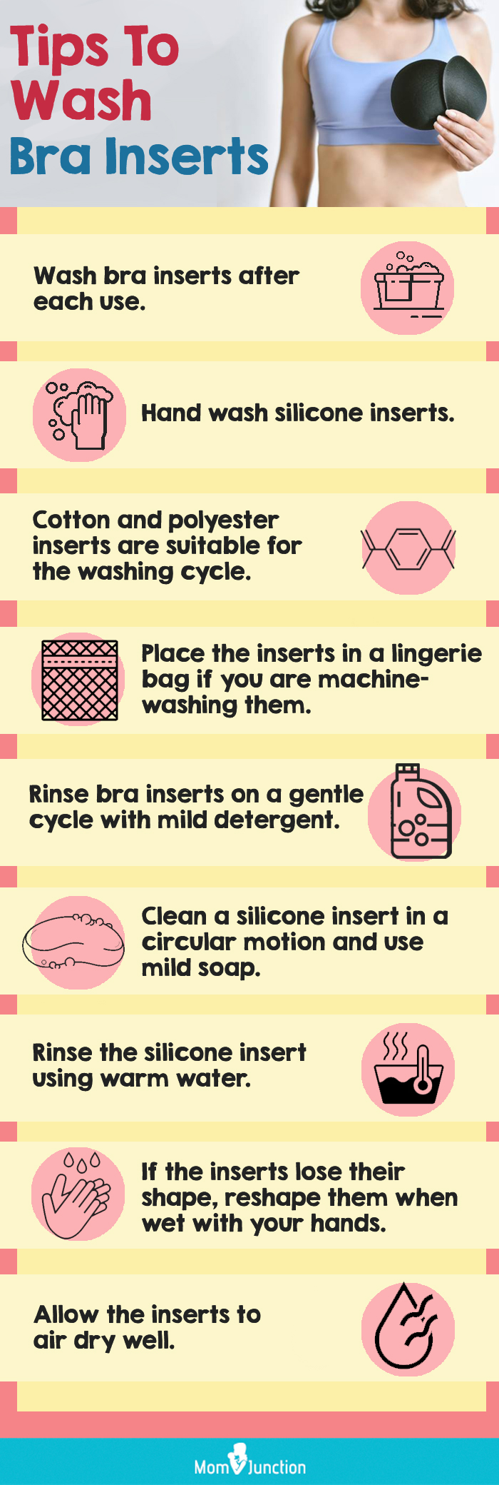 Tips To Wash Bra Inserts (Infographic)