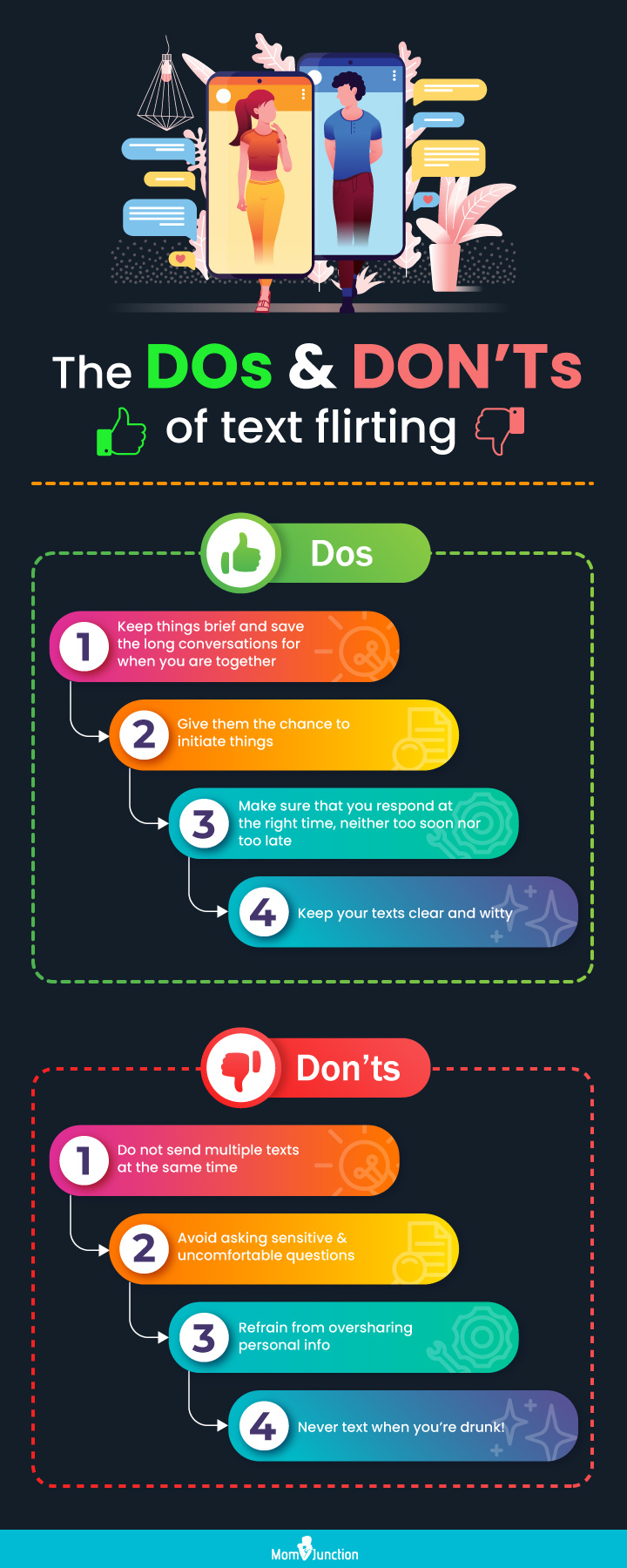 how to flirt with your boyfriend over text [infographic]