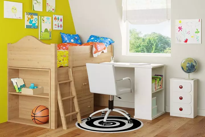 Loft beds for kids room storage ideas