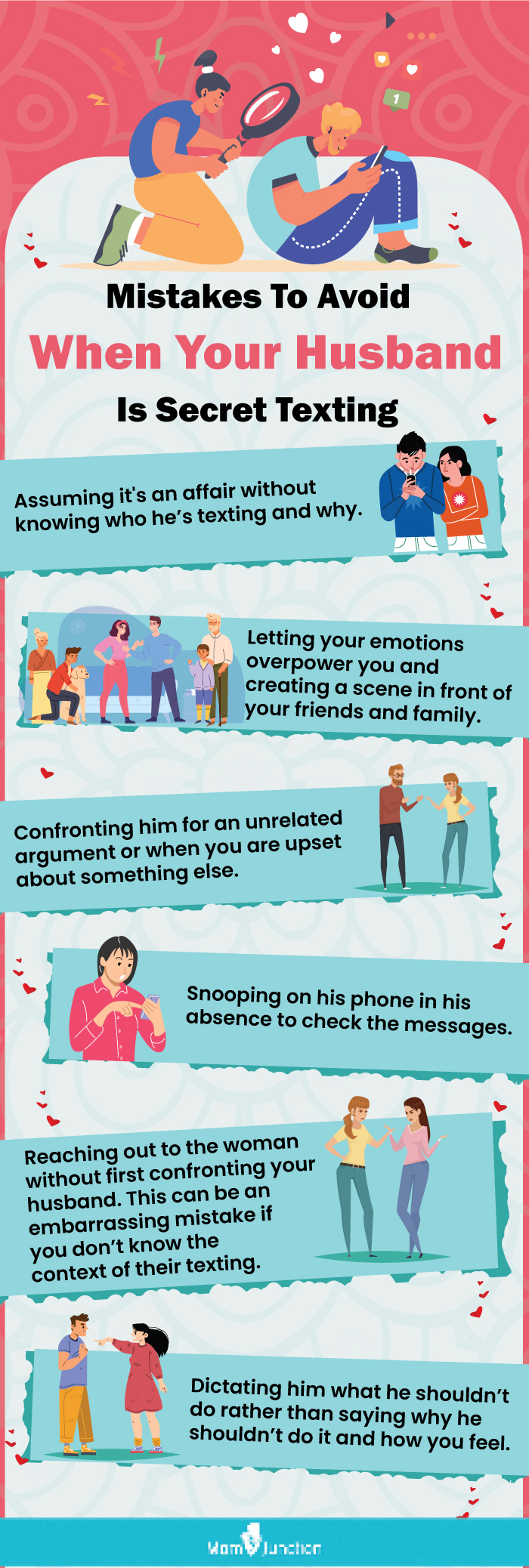 mistakes to avoid when your husband is secret texting (infographic)