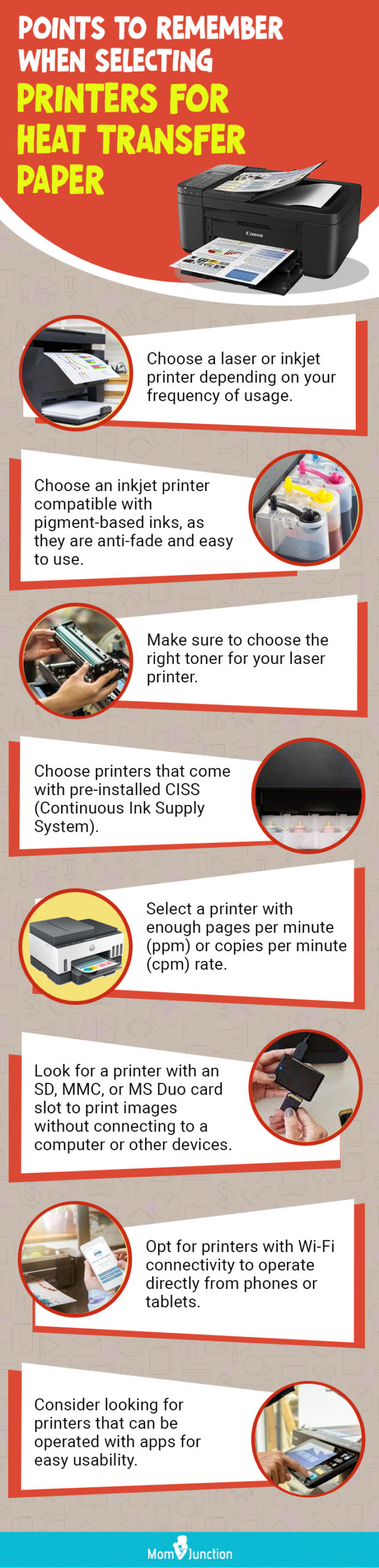 Points To Remember When Selecting Printers For Heat Transfer Paper (infographic)