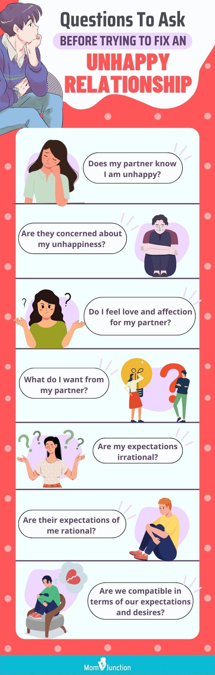tips to deal unhappy relationship (infographic)