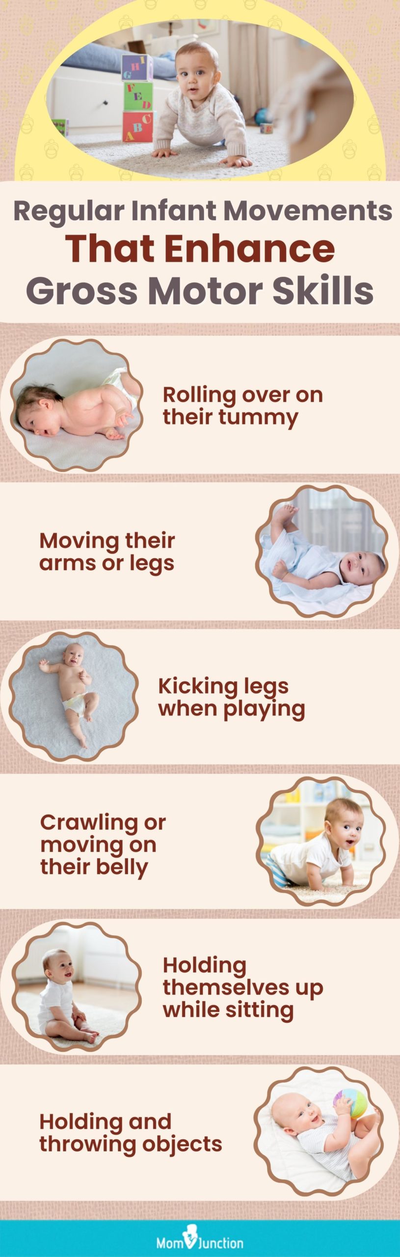 regular infant movements that enhance gross motor skills [infographic]