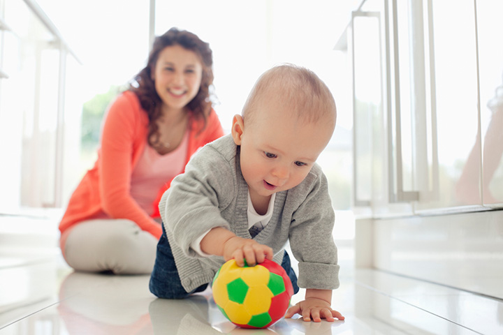 Rolling-a-ball as gross motor activities for infants