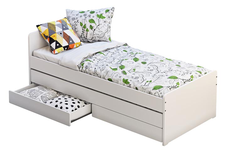 Slide-out bed drawers