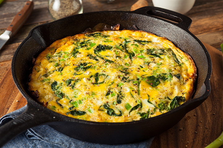 Spinach and feta frittata low carb recipes for kids