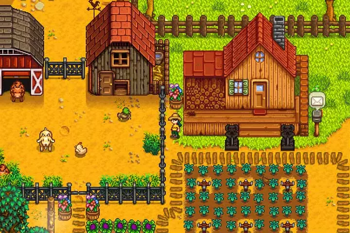 This is a simulation game where you manage your own farm.