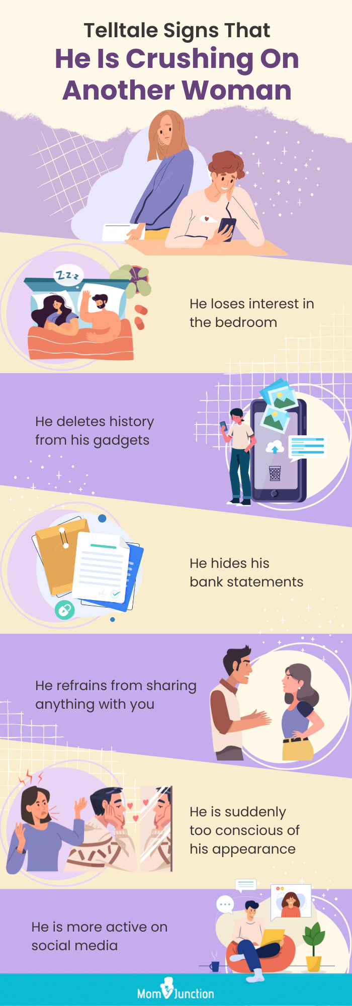 telltale signs that he is crushing on another woman (infographic)