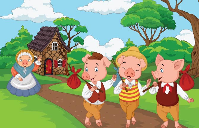 The Three Little Pigs Story In Hindi